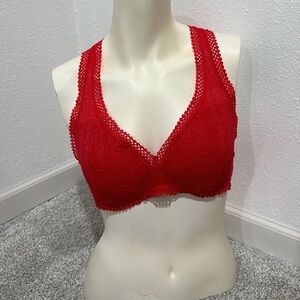 Victoria’s Secret Red Lace Bralette XL